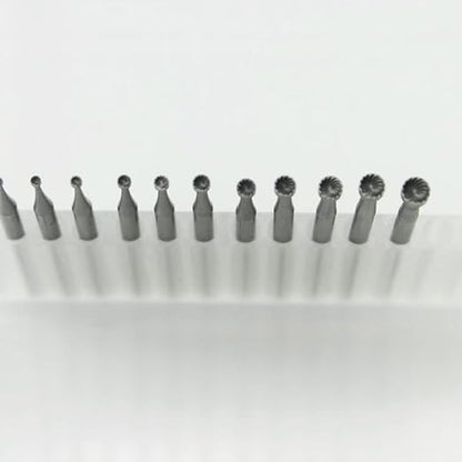 12 Pcs Round Cup Burr Set, 3/32'' Shank Wire Rounder Bits Jewelry Carving Bits (008-030)