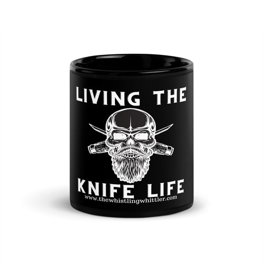 Living the Knife Life - Black Glossy Mug