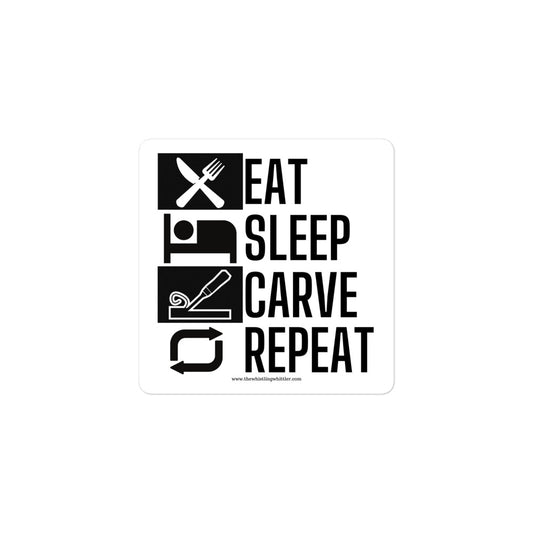 Eat, Sleep, Carve Bubble-free stickers