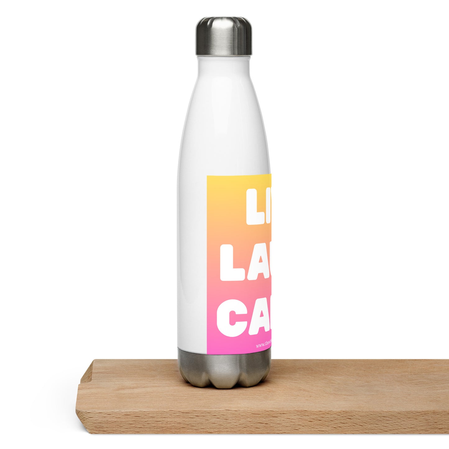 Live Laugh Carve Stainless Steel Water Bottle