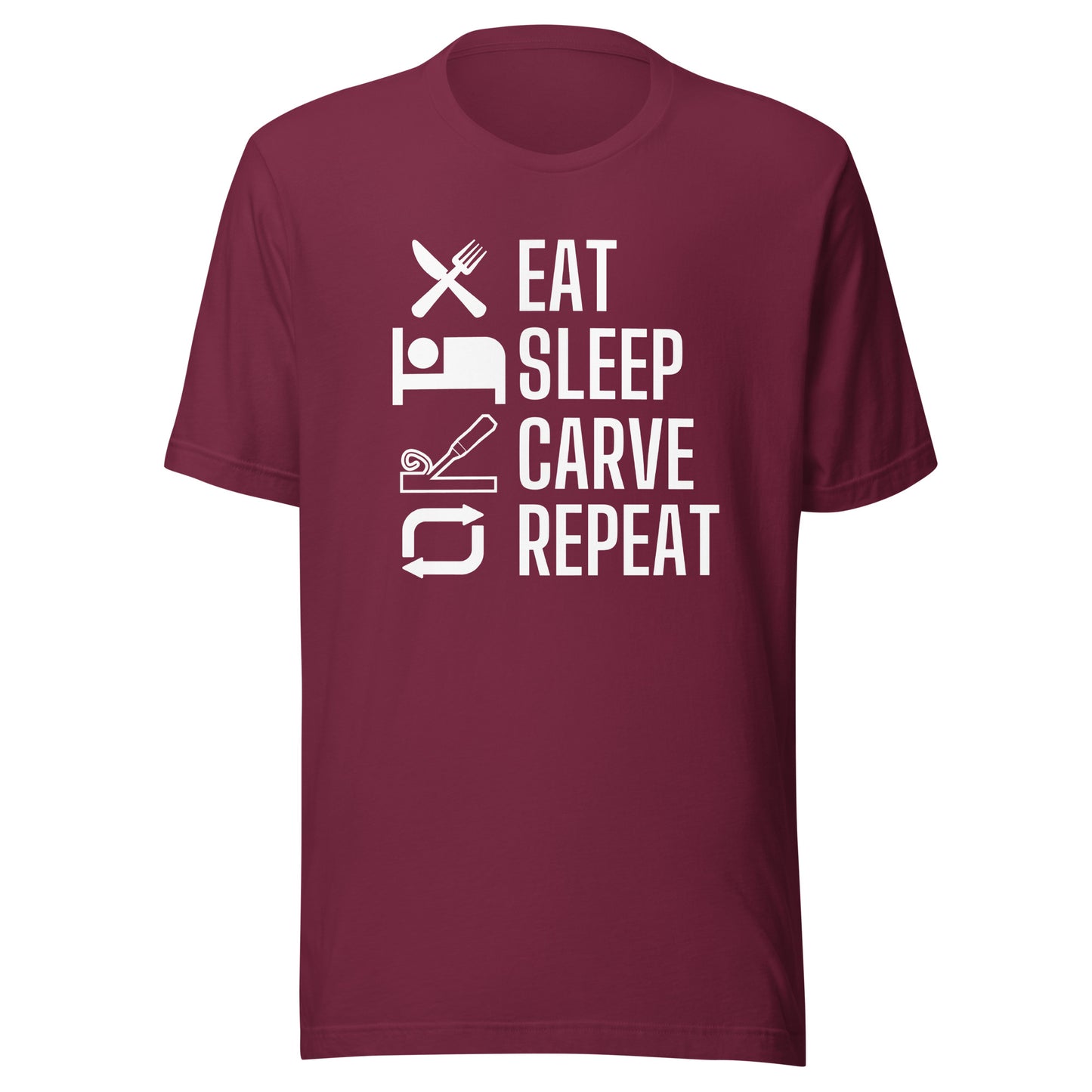 Eat, Sleep, Carve, Repeat - Unisex t-shirt - Dark Colors