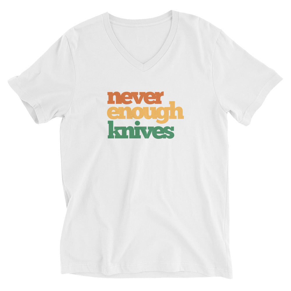 Never Enough Knives Unisex Short Sleeve V-Neck T-Shirt