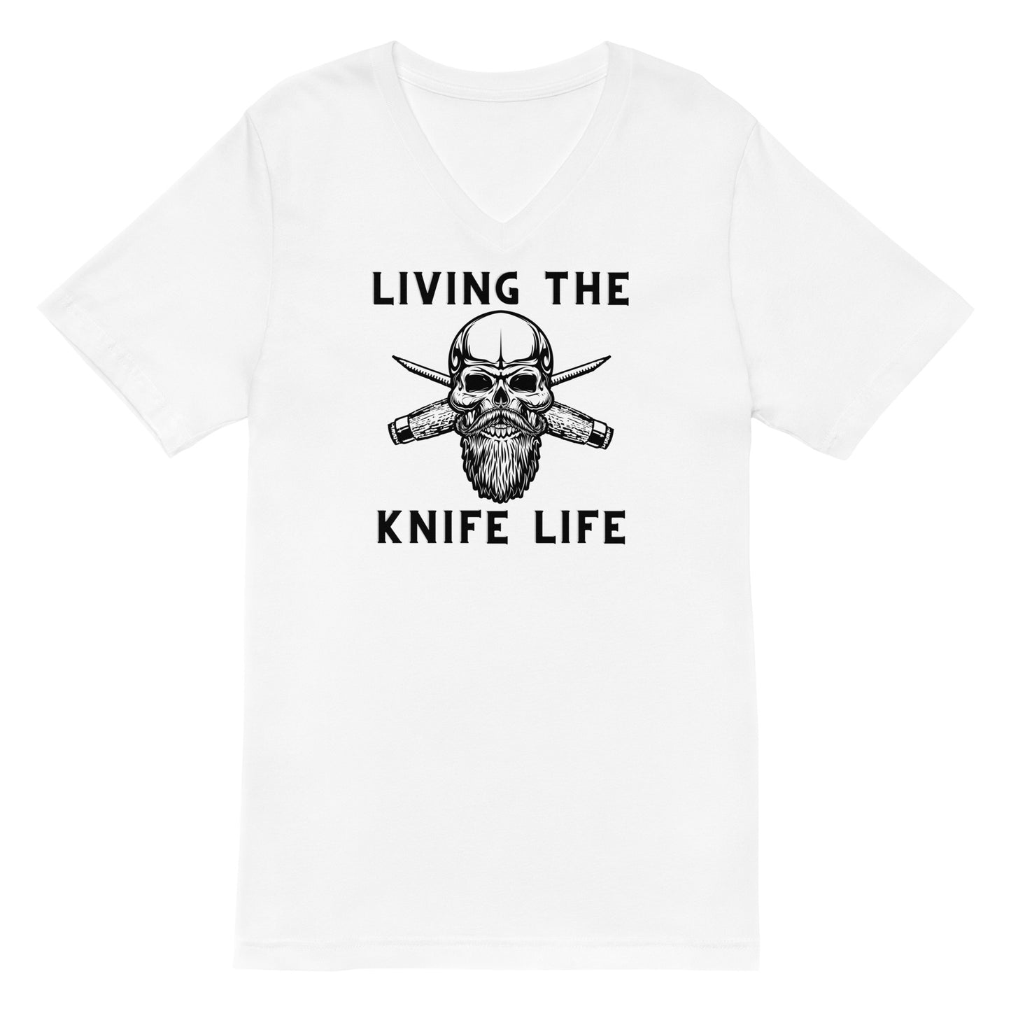 Living the Knife Life Unisex Short Sleeve V-Neck T-Shirt