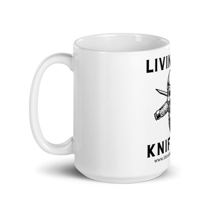 Living the Knife Life - White glossy mug