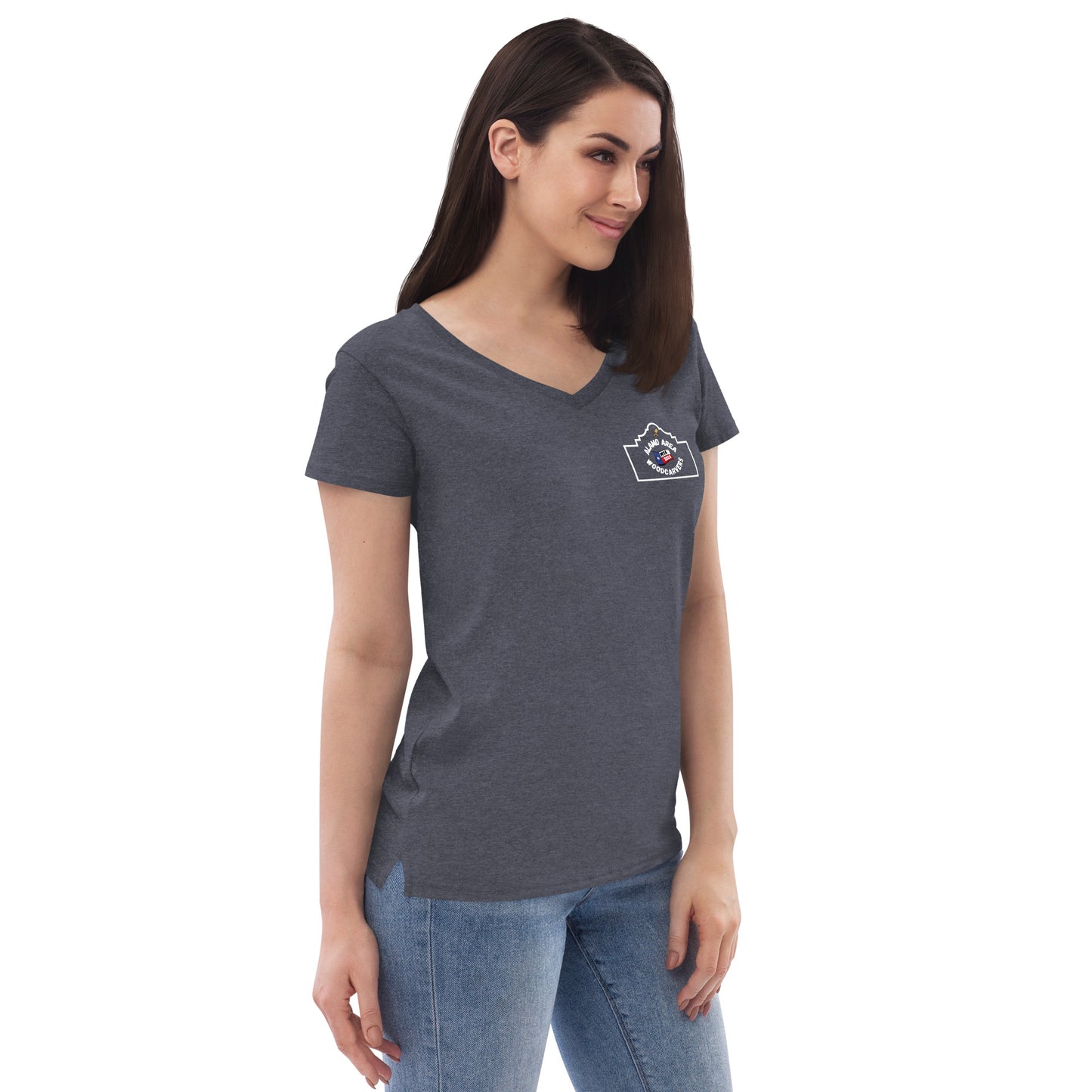 AAWC 50th Anniversary Logo Women’s recycled V-neck t-shirt