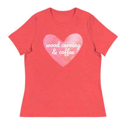 Wood Carving & Coffee Women's Relaxed T-Shirt