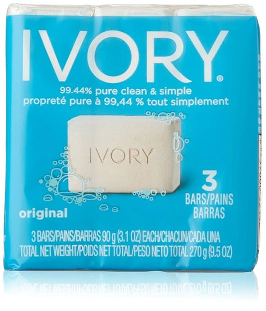 Ivory Soap Personal Bar 3.1 Ounce, Pack of 3