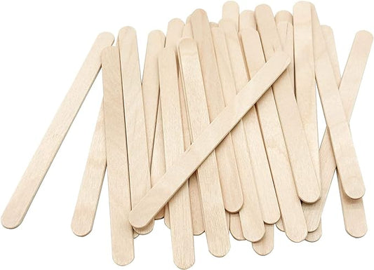 KTOJOY 200 Pcs Craft Sticks Ice Cream Sticks Natural Wood Popsicle Craft Sticks 4.5 inch Length Treat Sticks Ice Pop Sticks for DIY Crafts